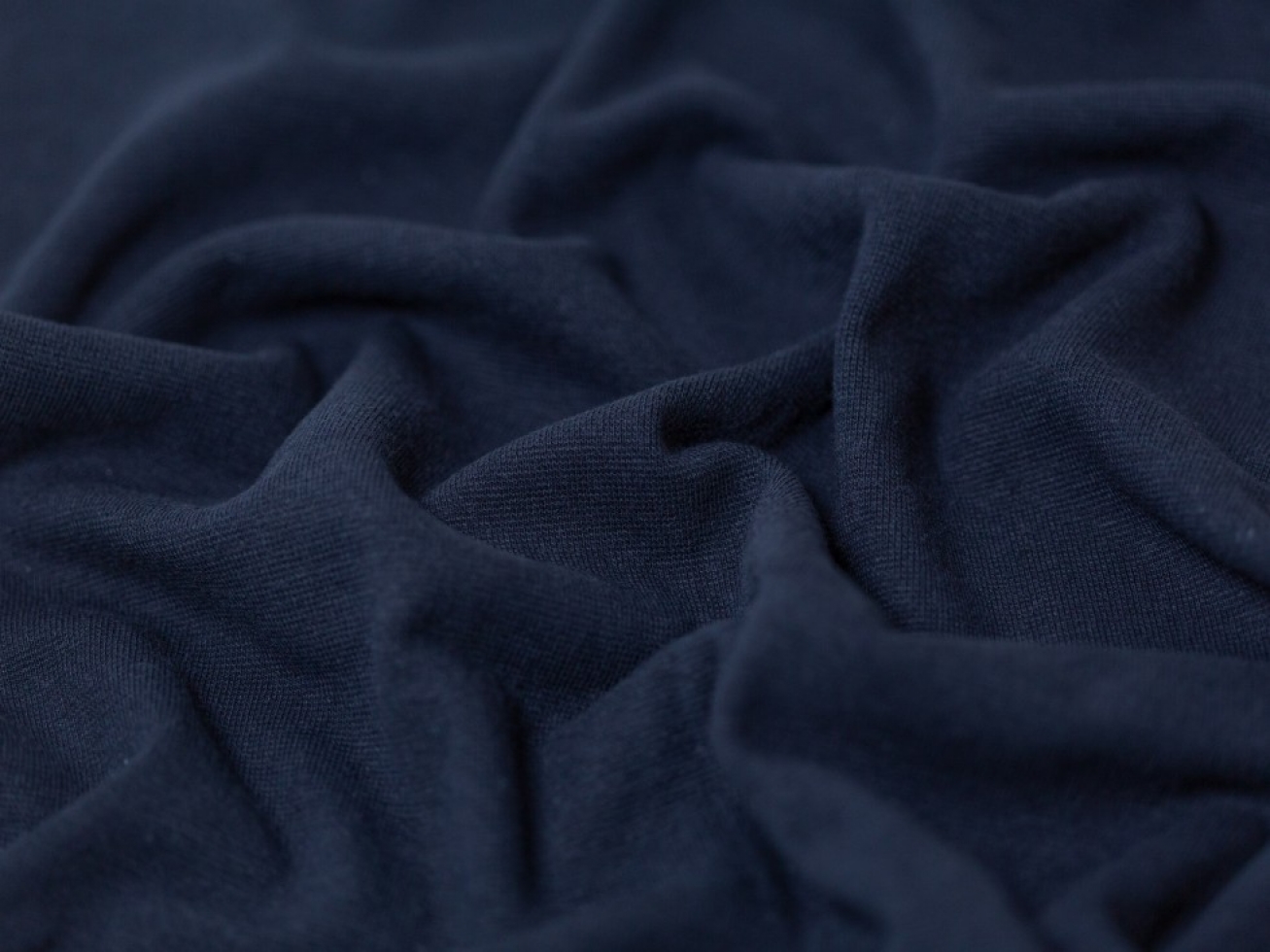 Minerva Core Range Tubular Ribbing Stretch Knit Fabric Midnight