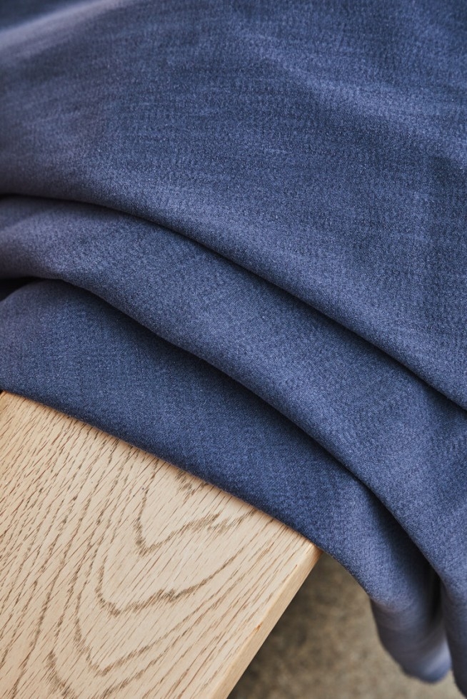 Meet MILK Sera Tencel Lyocell Cotton Blend Fabric Blueberry