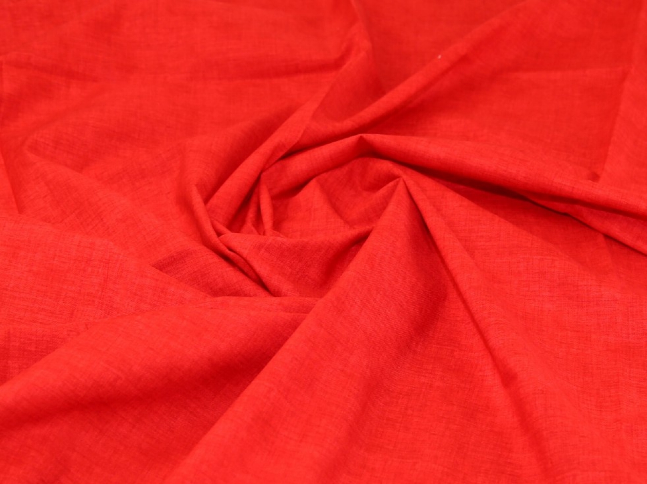 John Louden 100% Cotton Linen Texture Fabric Red