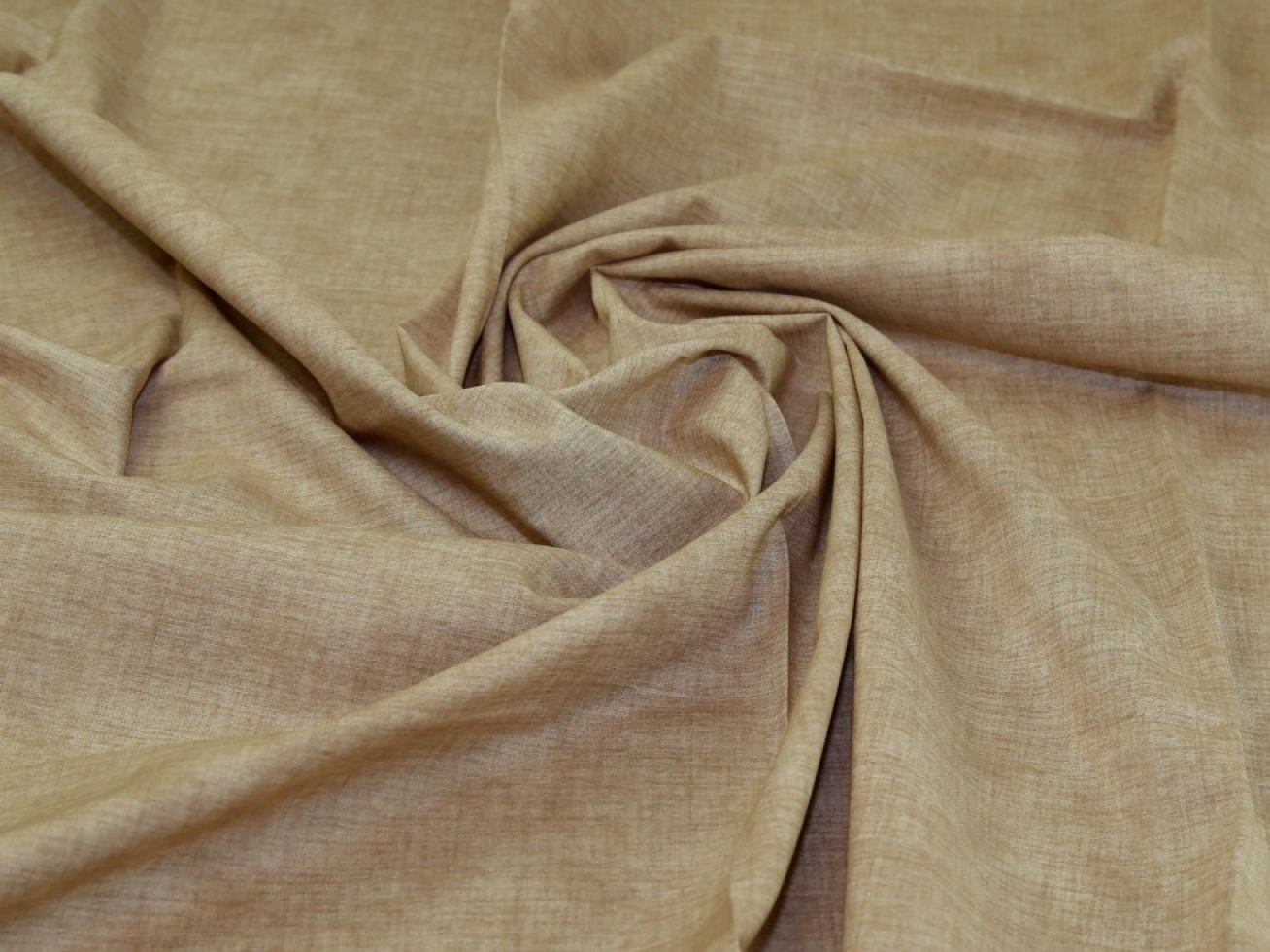 John Louden 100% Cotton Linen Texture Fabric Taupe