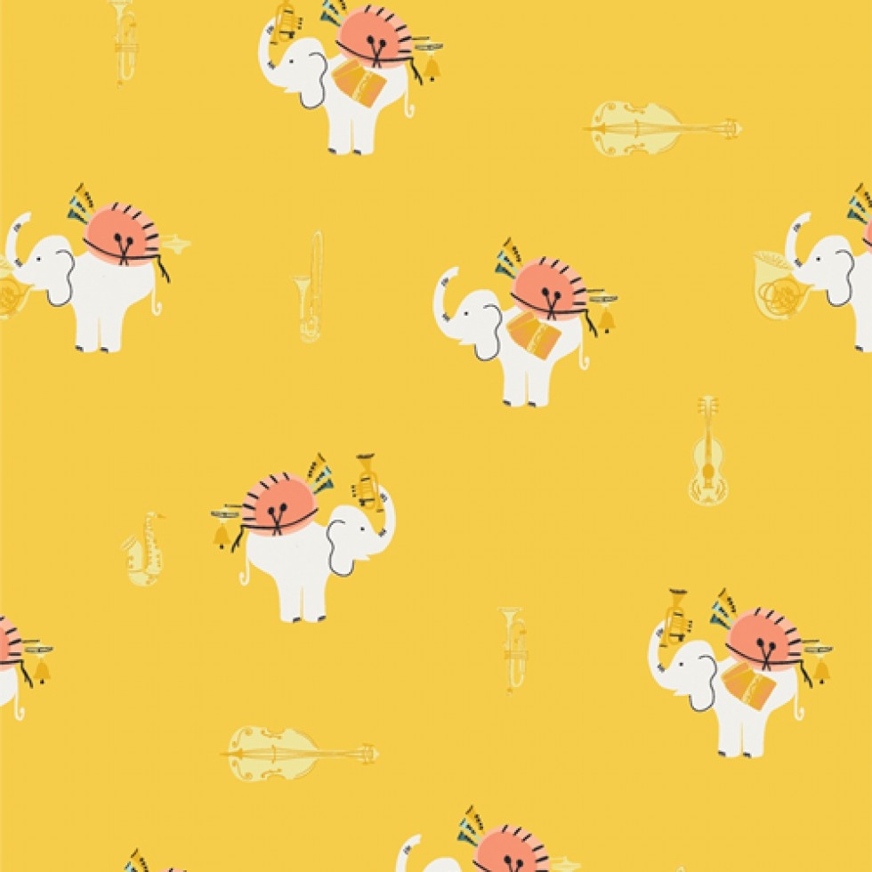 Art Gallery Fabrics Petite Circus 100% Cotton Poplin Fabric Musical Parade