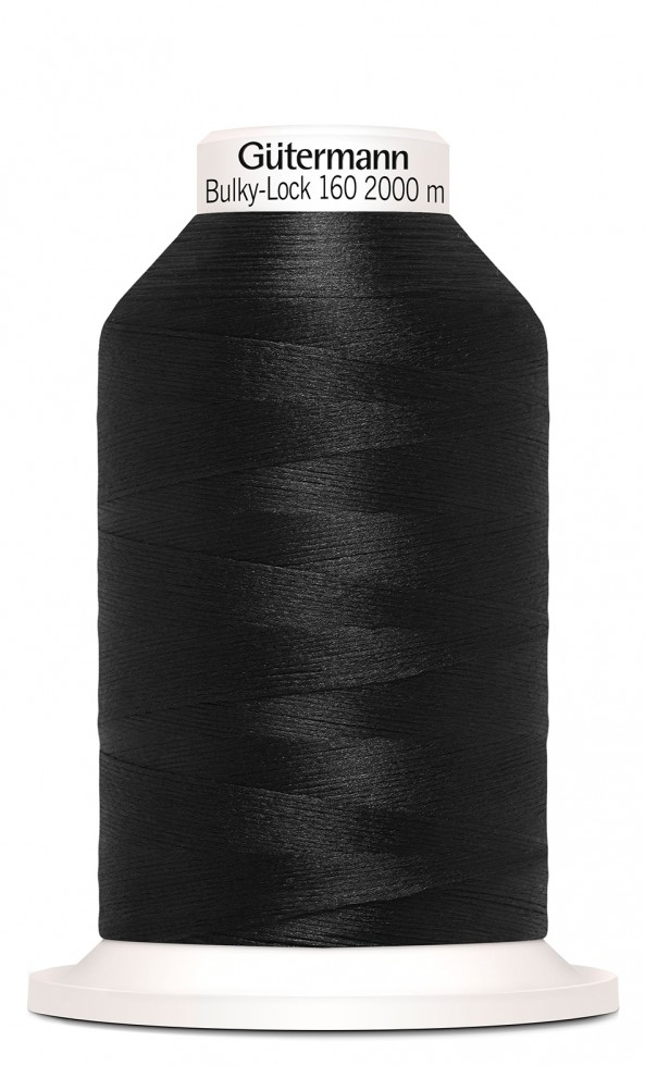 Gutermann Bulky Lock 160 Overlocker Thread 000 Black