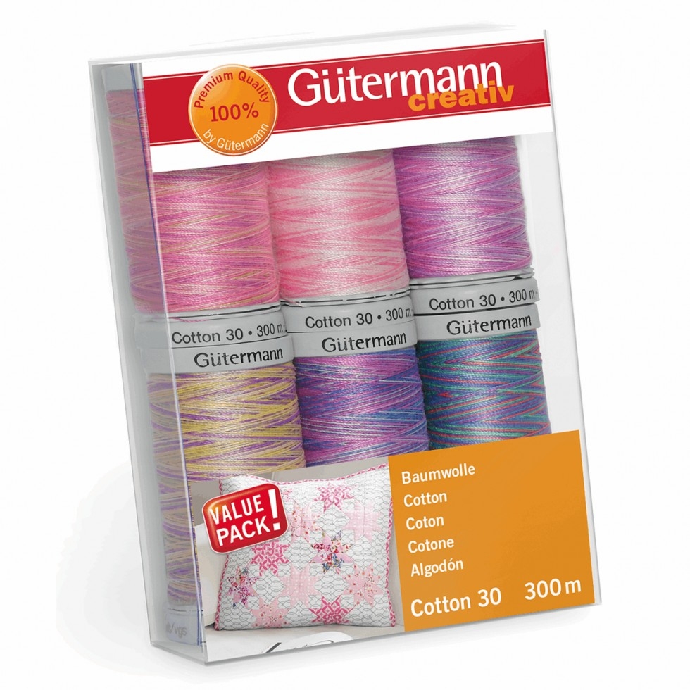 Gutermann No 30 Sulky Cotton Embroidery Thread Set
