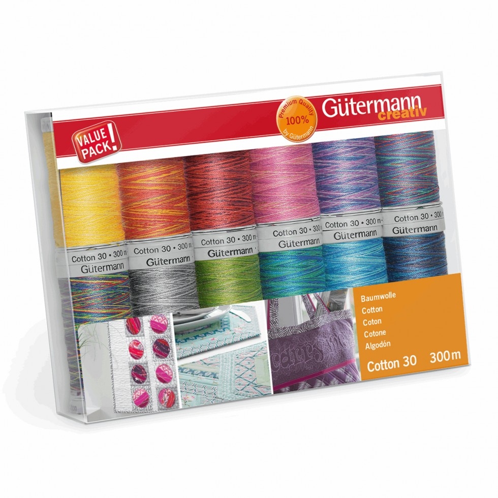 Gutermann No 30 Sulky Cotton Embroidery Thread Set