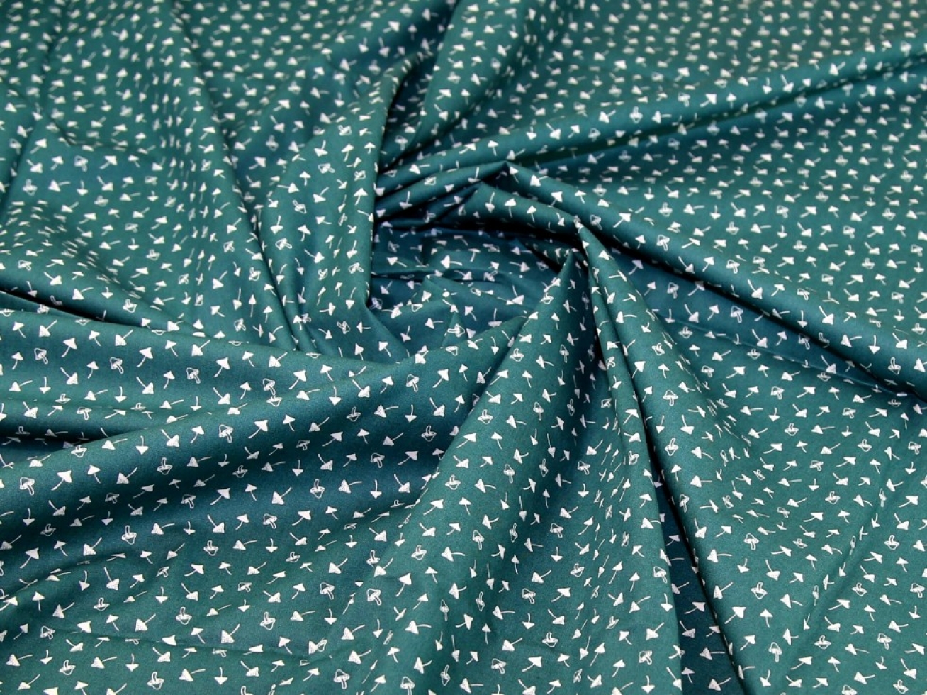 100% Cotton Poplin Fabric Jade Green