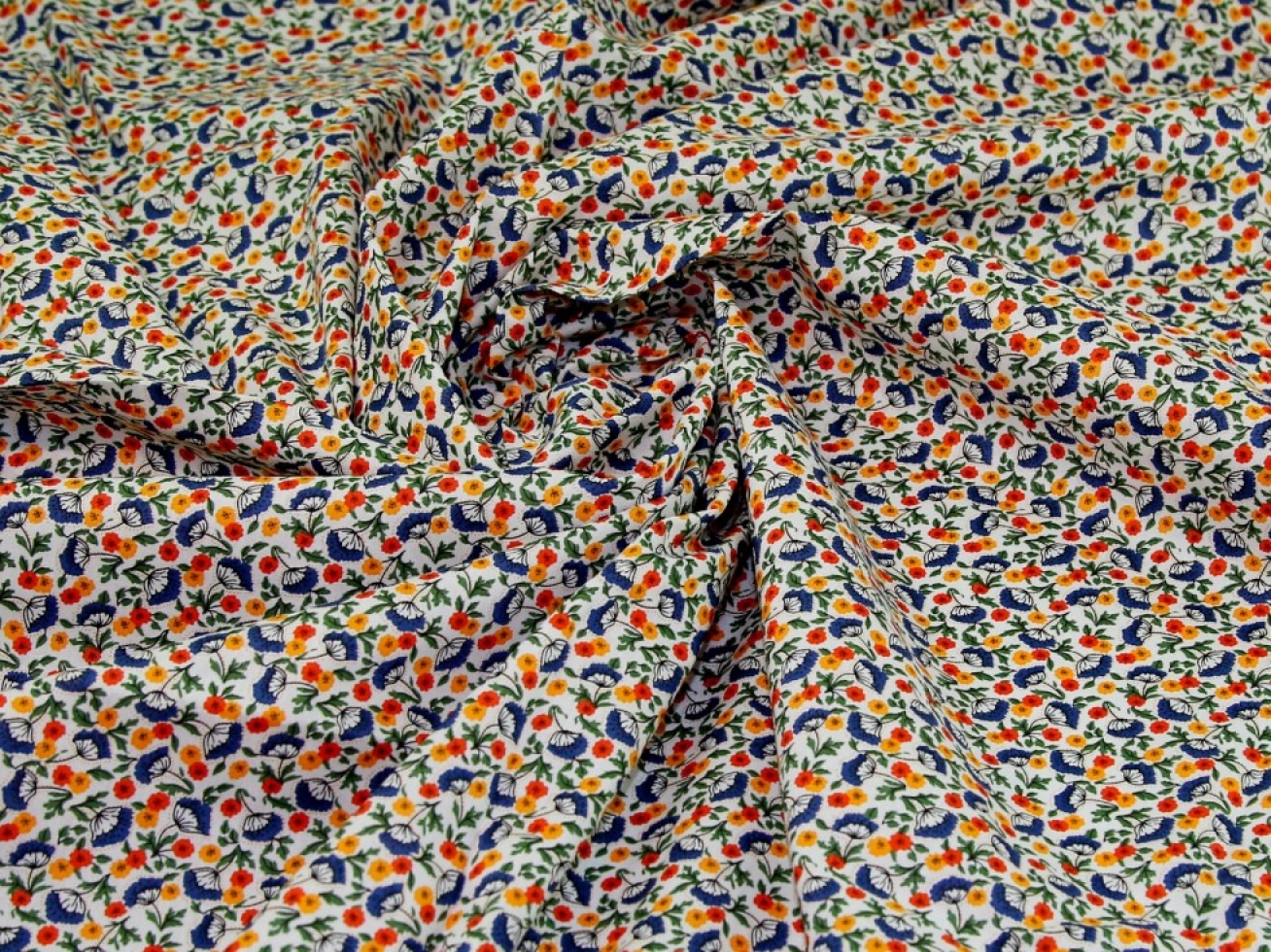 100% Cotton Poplin Fabric White