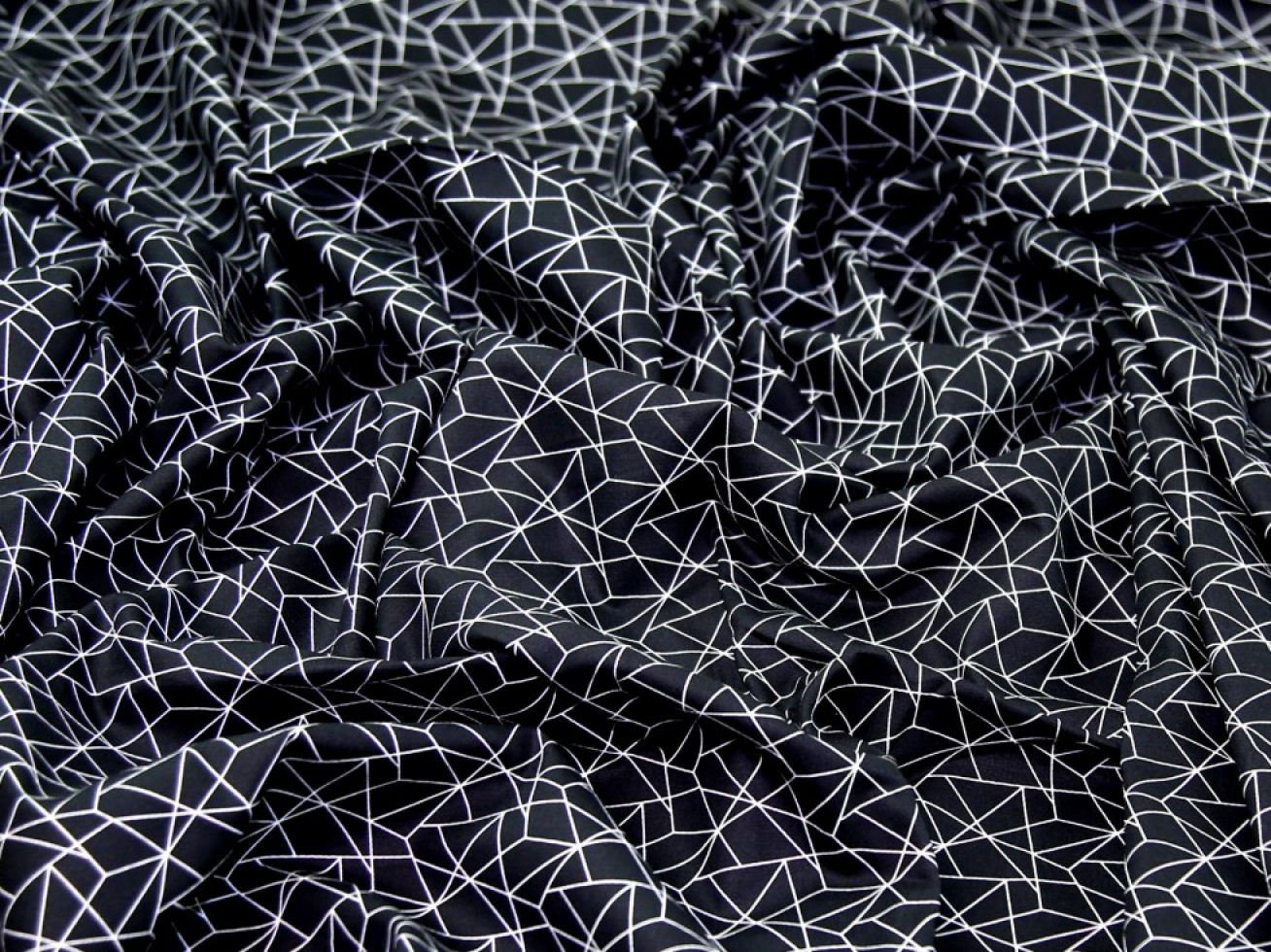 100% Cotton Poplin Fabric Black