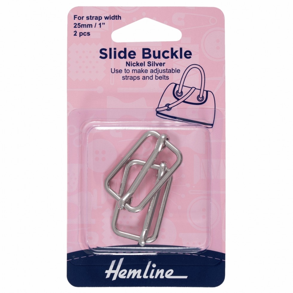 Hemline Slide Buckles Silver