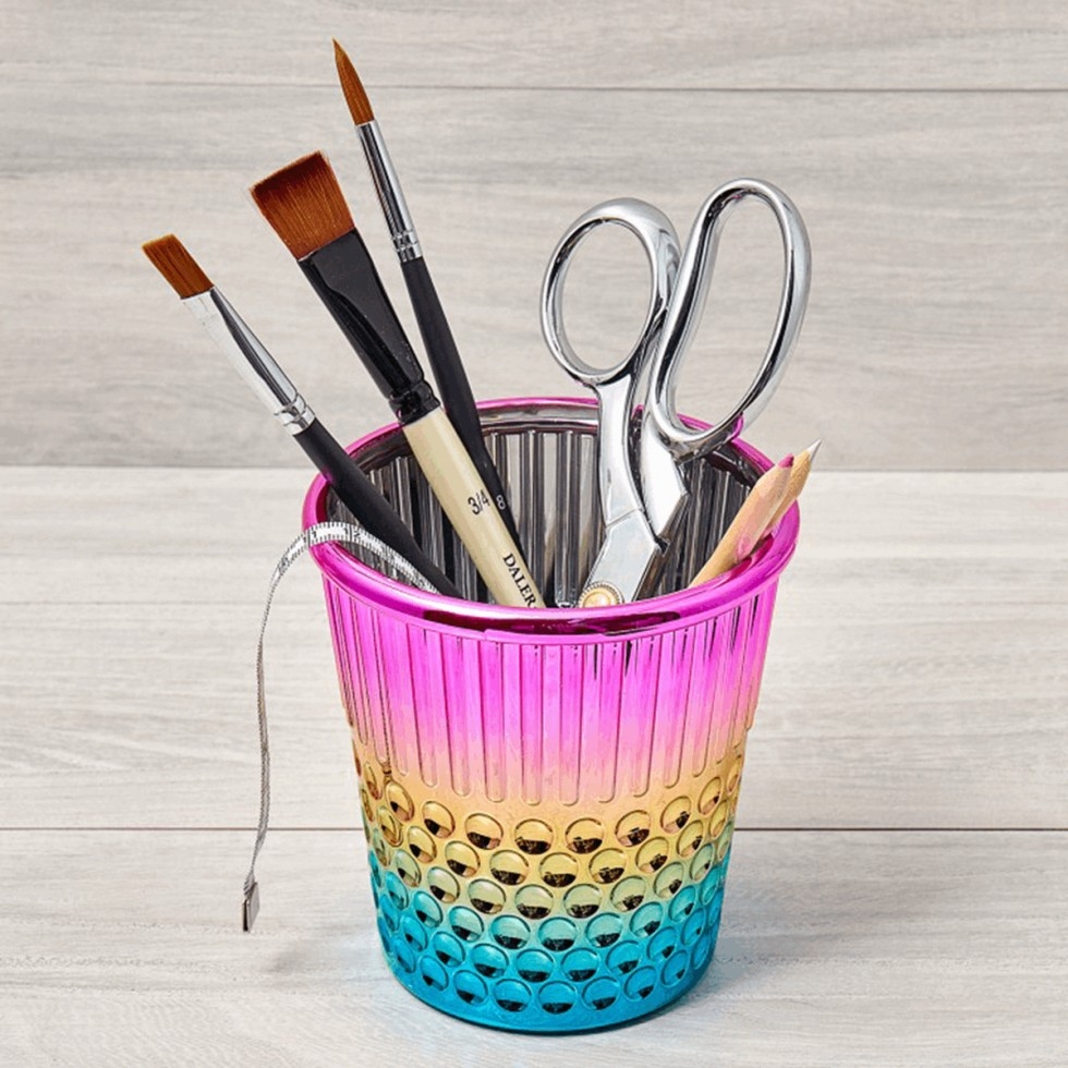 Hemline Thimble Desk Craft Organiser Rainbow