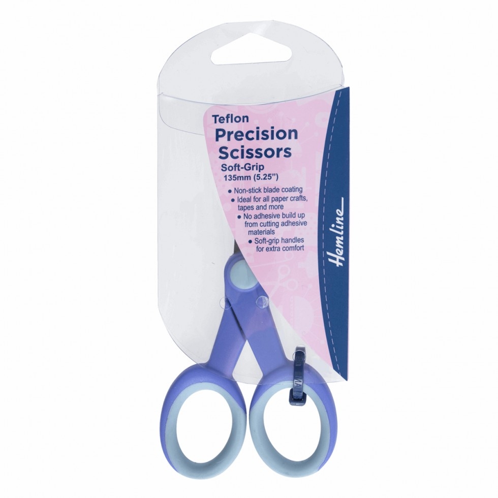 Hemline Teflon Precision Soft Grip Scissors
