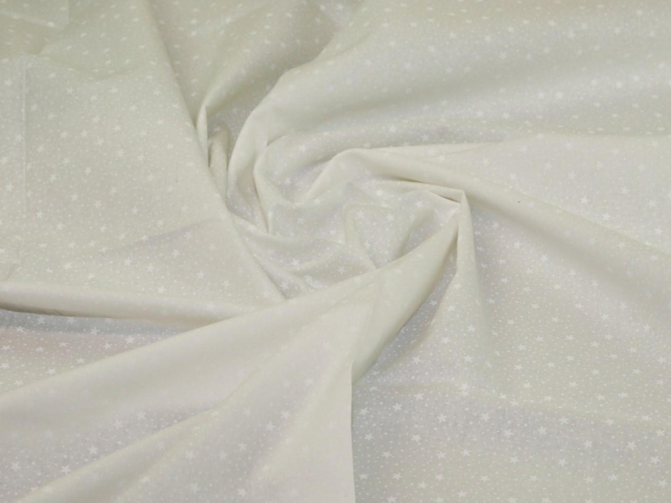 John Louden 100% Cotton Lacquer Fabric White on White