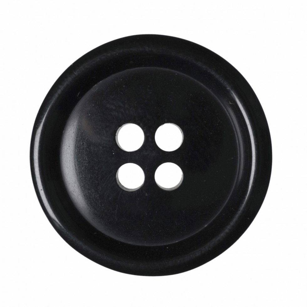 Hemline Round Plastic Buttons Navy Blue