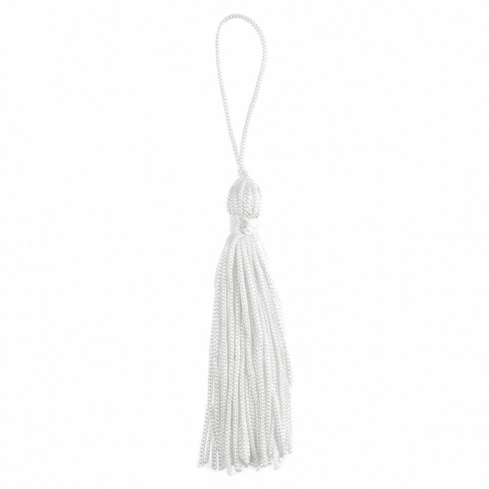 Trimits Large Silky Tassels White