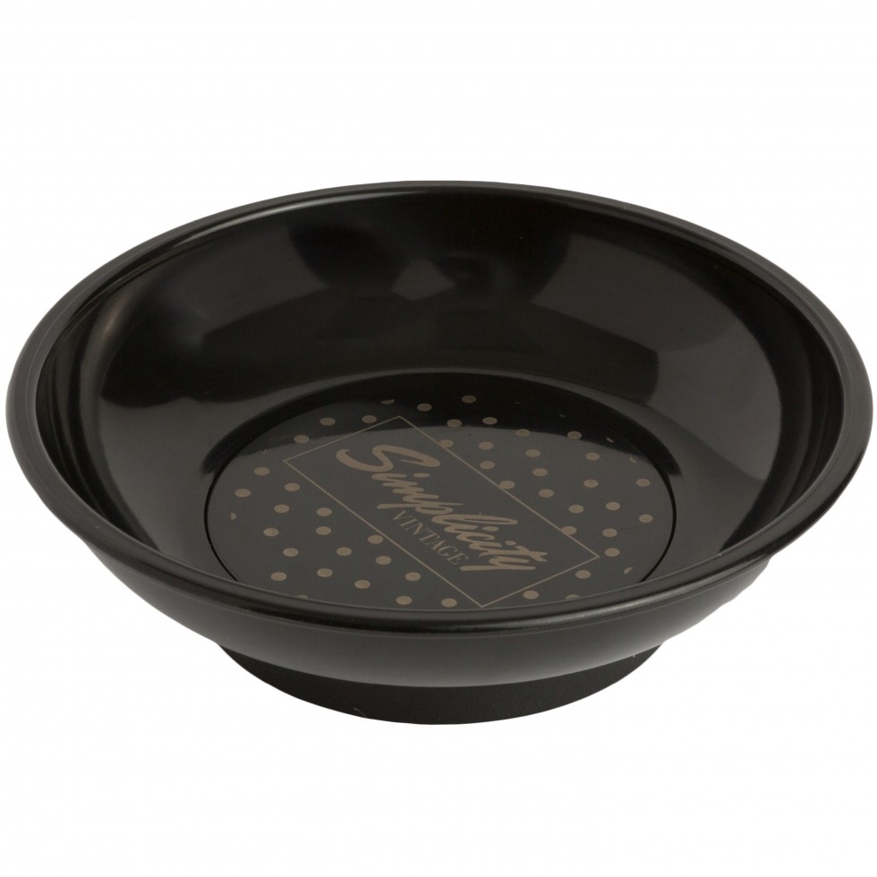 Simplicity Vintage Style Magnetic Bowl Black