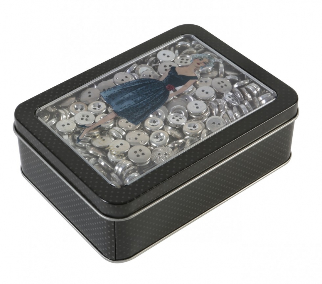 Simplicity Vintage Style Button Tin