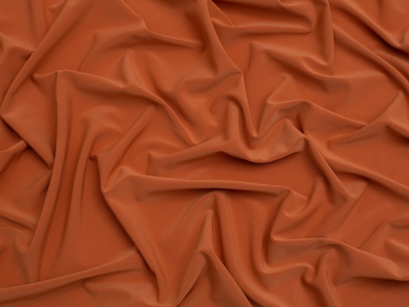 Minerva Core Range Ritual ITY Silky Stretch Knit Fabric Burnt Orange