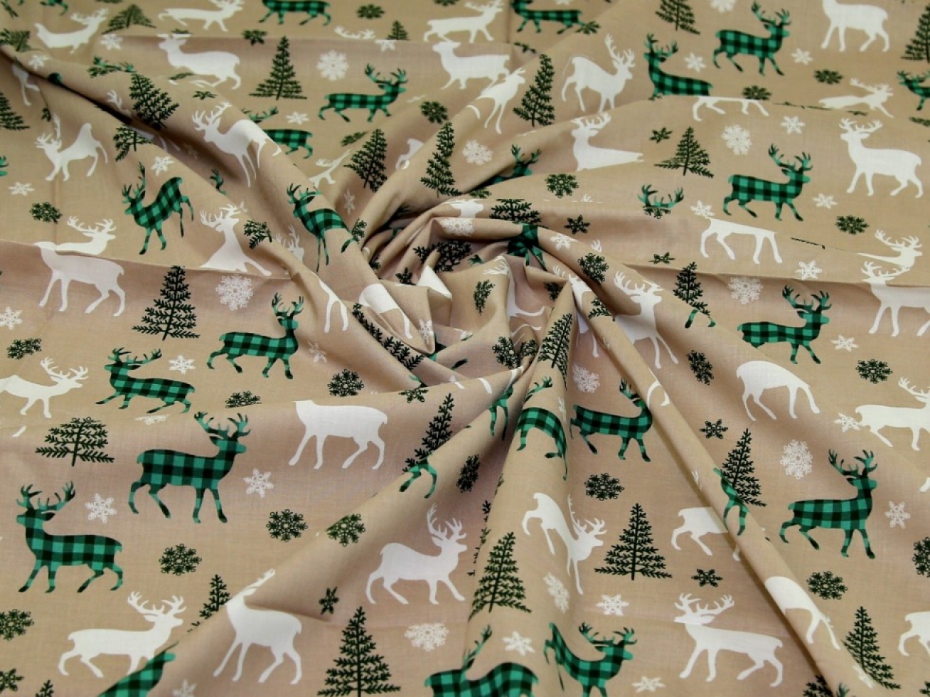 100% Cotton Fabric Beige