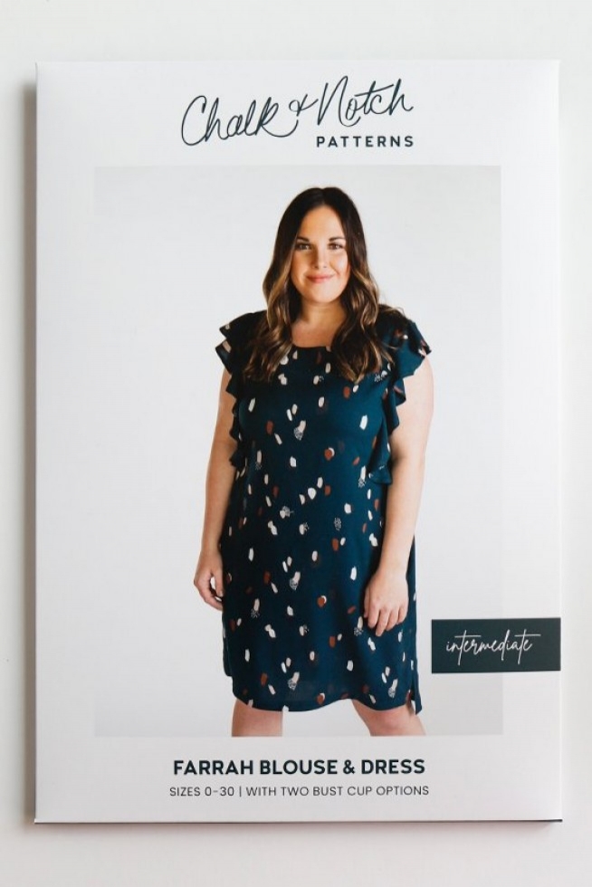Chalk and Notch Paper Sewing Pattern Farrah Blouse & Dress
