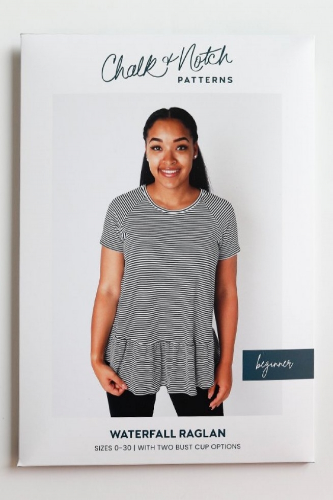 Chalk and Notch Paper Sewing Pattern Waterfall Raglan
