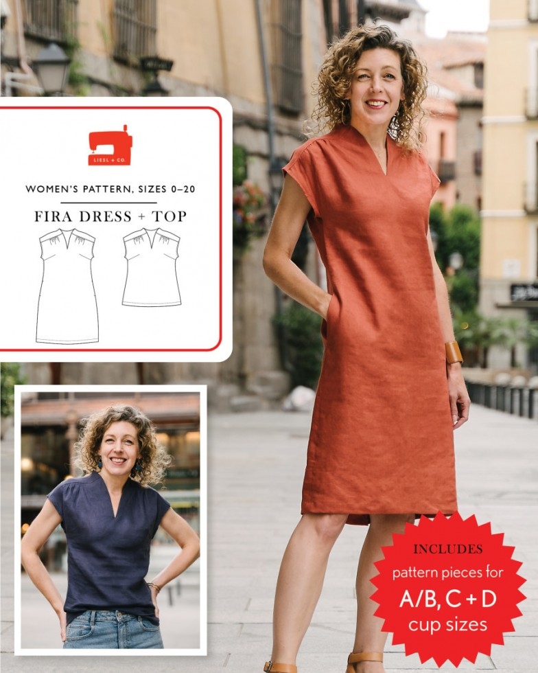 Liesl + Co Paper Sewing Pattern Fira Dress & Top