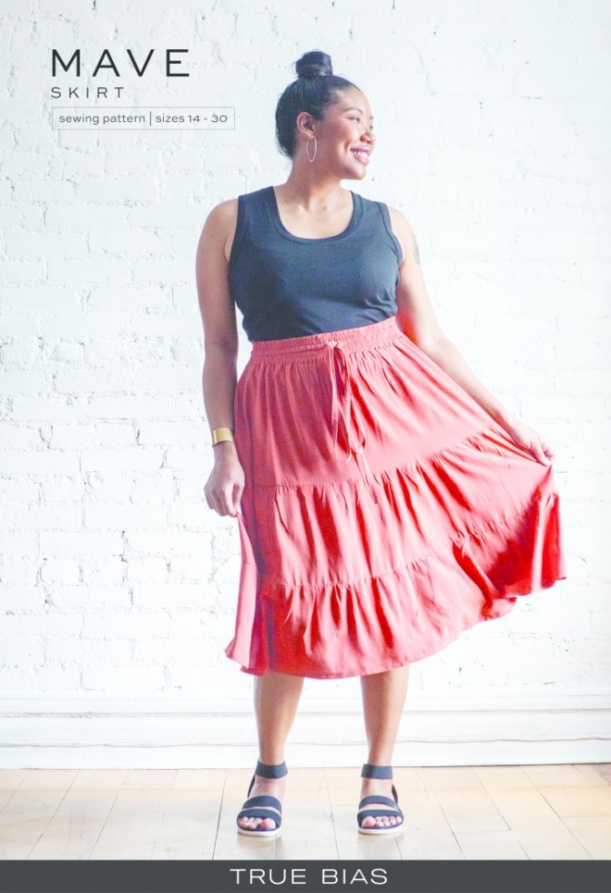 True Bias Paper Sewing Pattern Mave Skirt