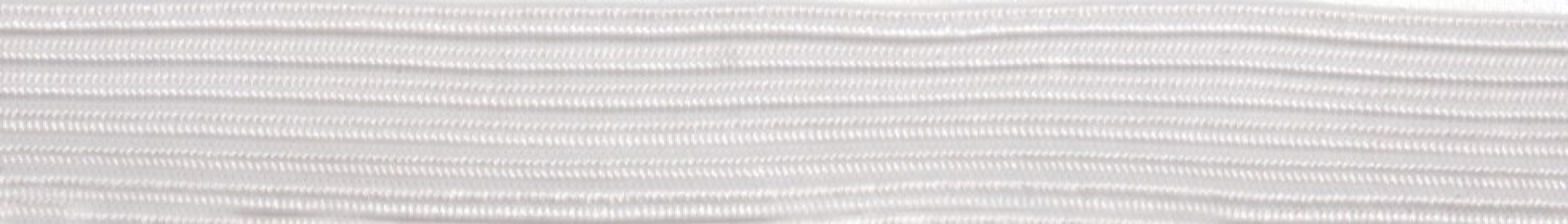 Flat Elastic Value Roll White