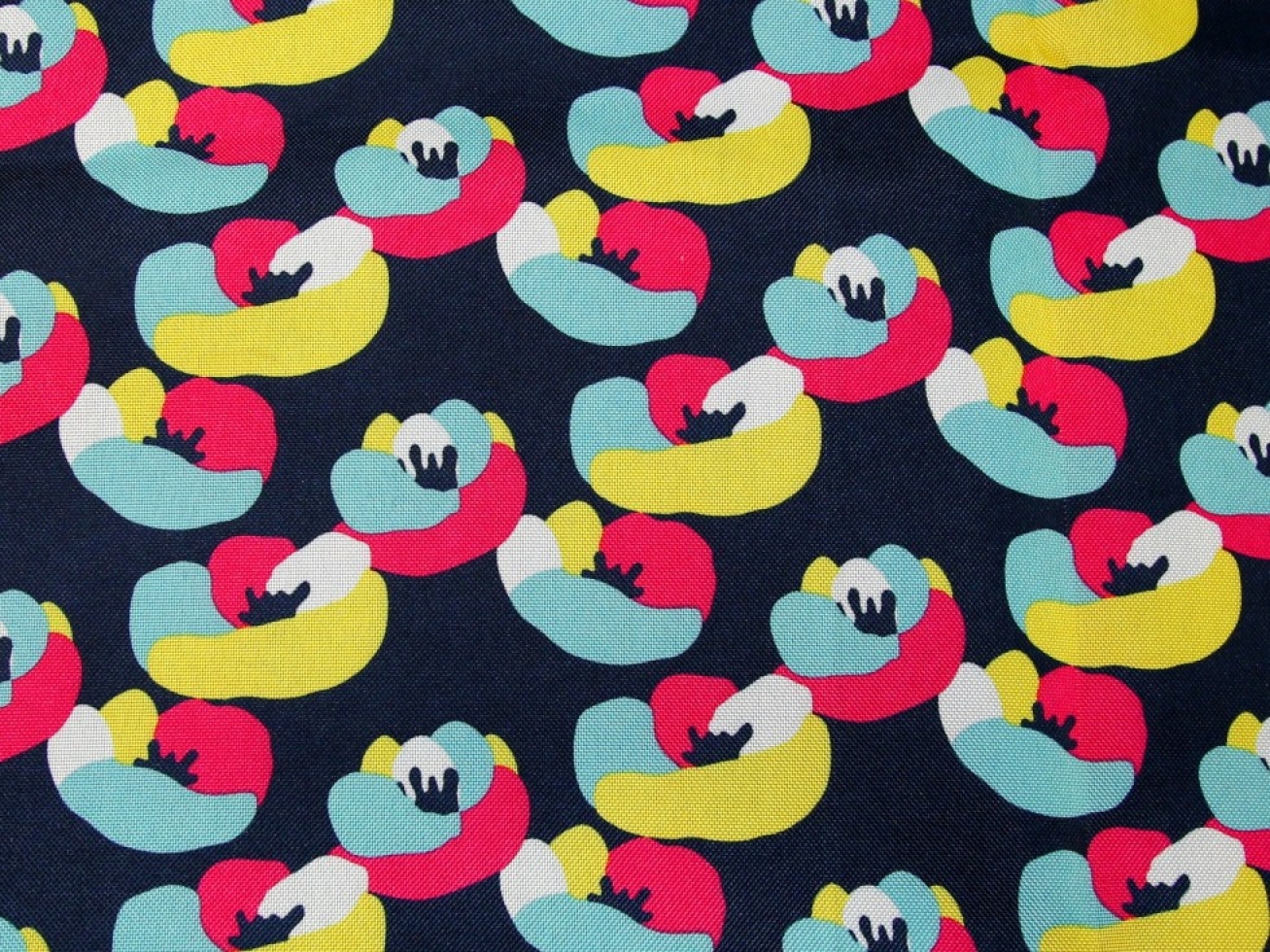 PU Coated Water Resistant Fabric Navy Blue