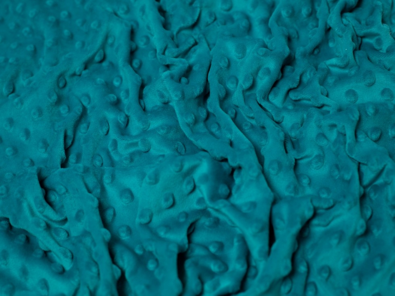 Minerva Core Range Heavy Embossed Dimple Plush Fleece Fabric Turquoise