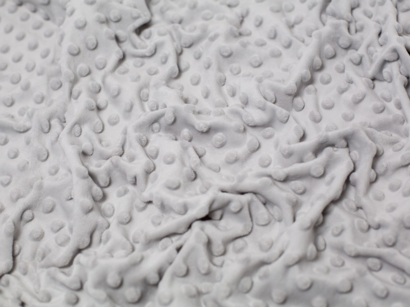 Minerva Core Range Heavy Embossed Dimple Plush Fleece Fabric Silver Grey