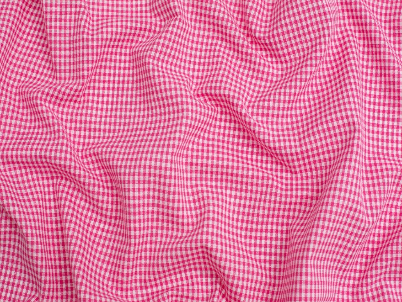 Minerva Core Range 1/8 inch 100% Cotton Gingham Fabric Fuchsia Pink