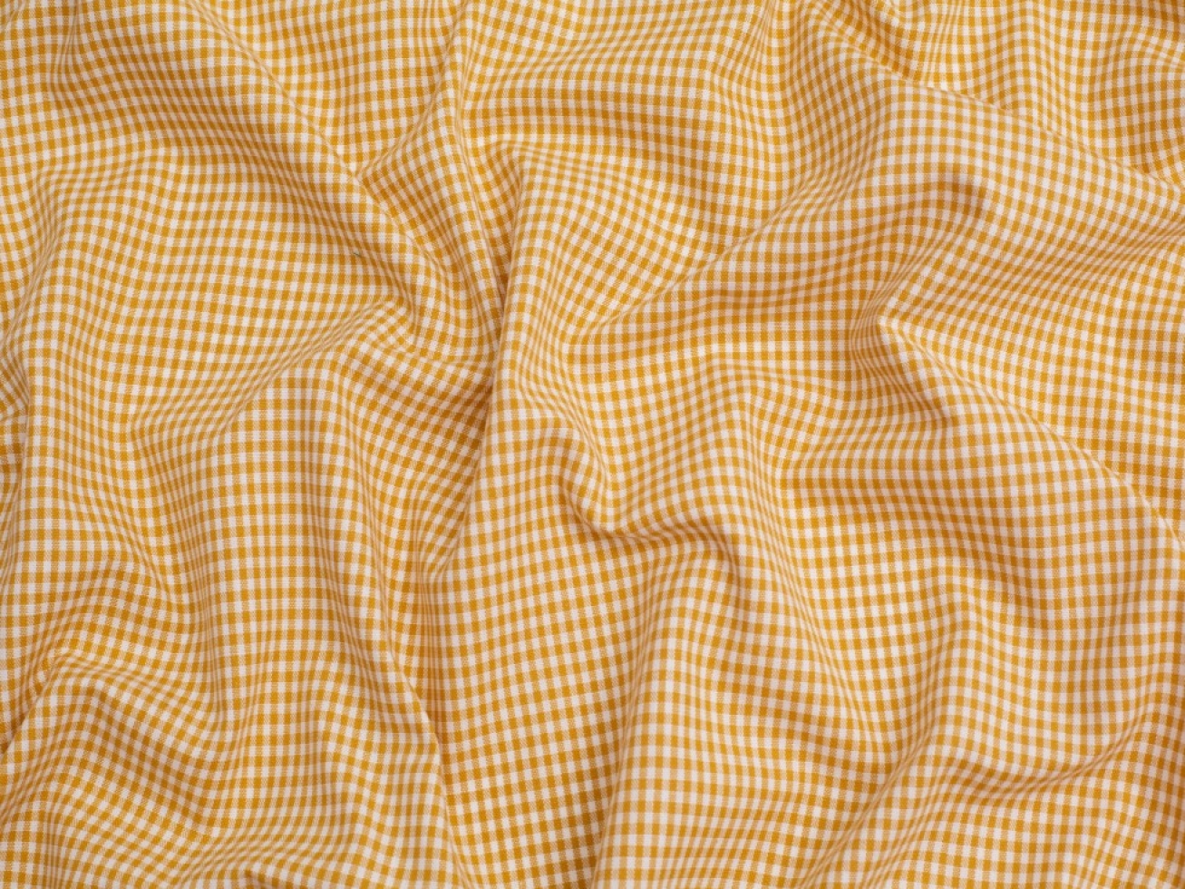 Minerva Core Range 1/8 inch 100% Cotton Gingham Fabric Ochre