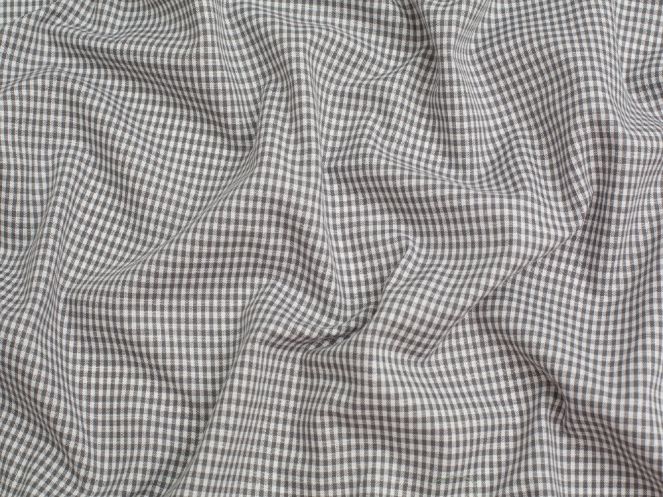 Minerva Core Range 1/8 inch 100% Cotton Gingham Fabric Dark Grey
