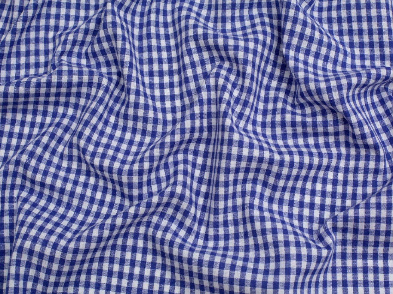 Minerva Core Range 1/4 inch 100% Cotton Gingham Fabric Cobalt Blue