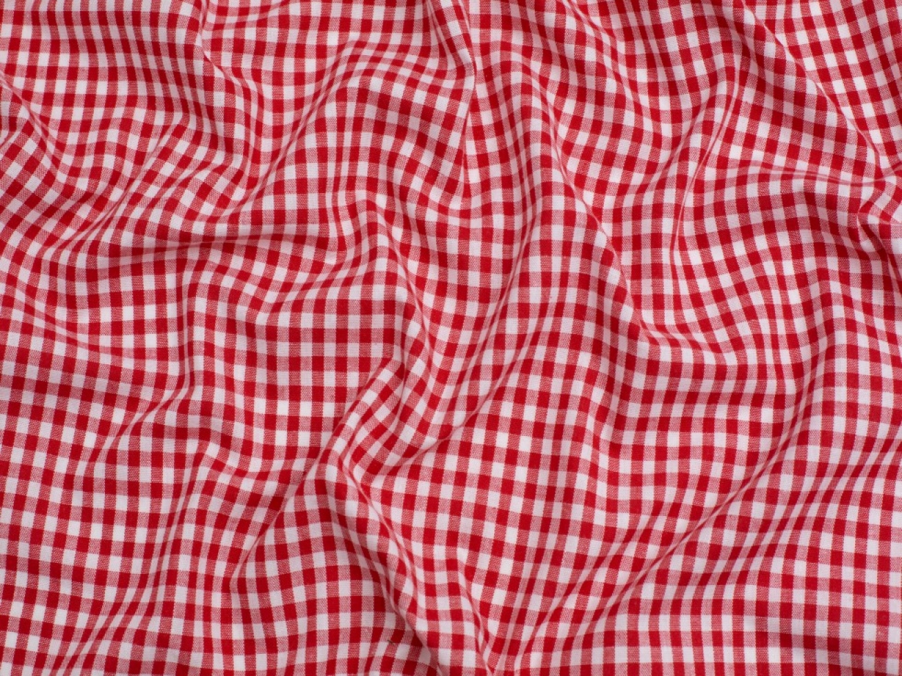 Minerva Core Range 1/4 inch 100% Cotton Gingham Fabric Red