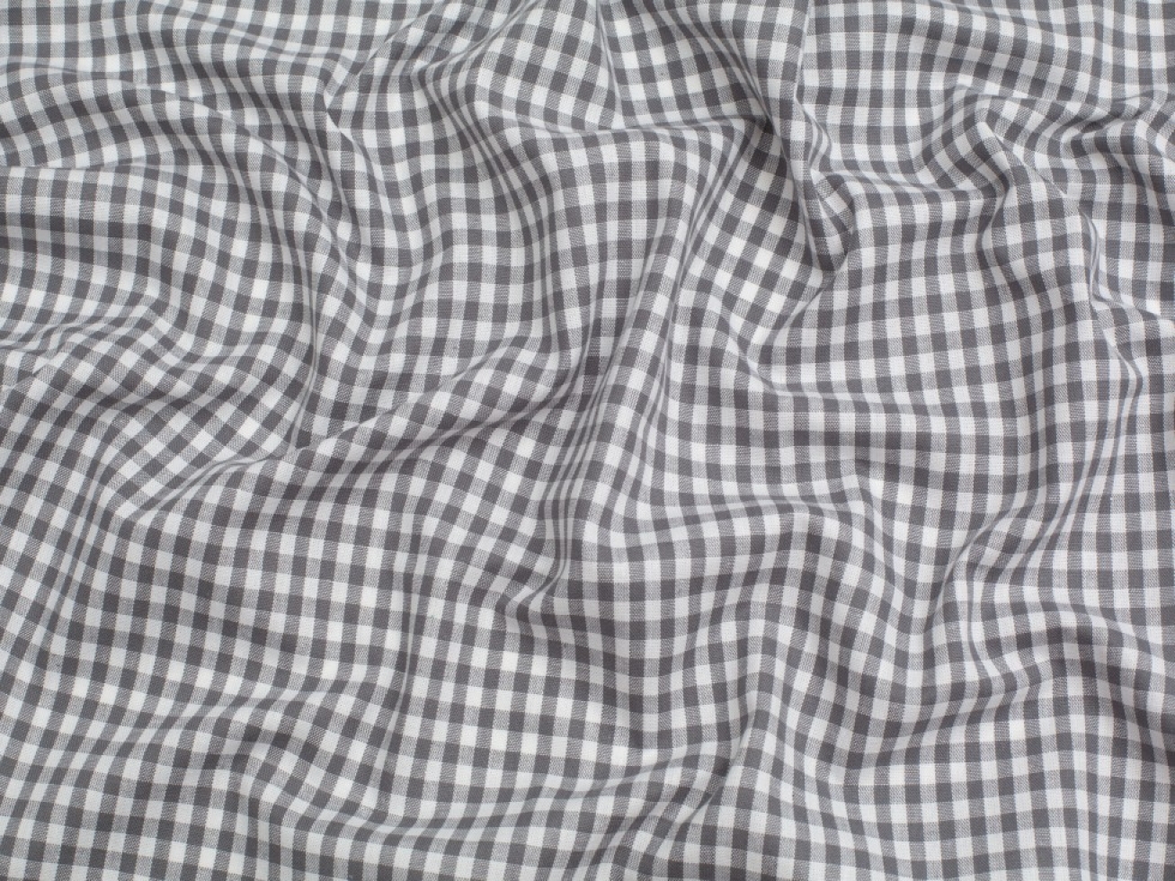 Minerva Core Range 1/4 inch 100% Cotton Gingham Fabric Dark Grey