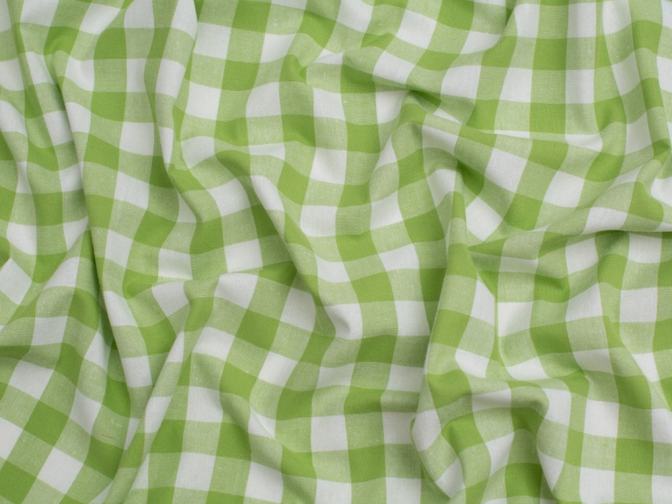 Minerva Core Range 3/4 inch 100% Cotton Gingham Fabric Green