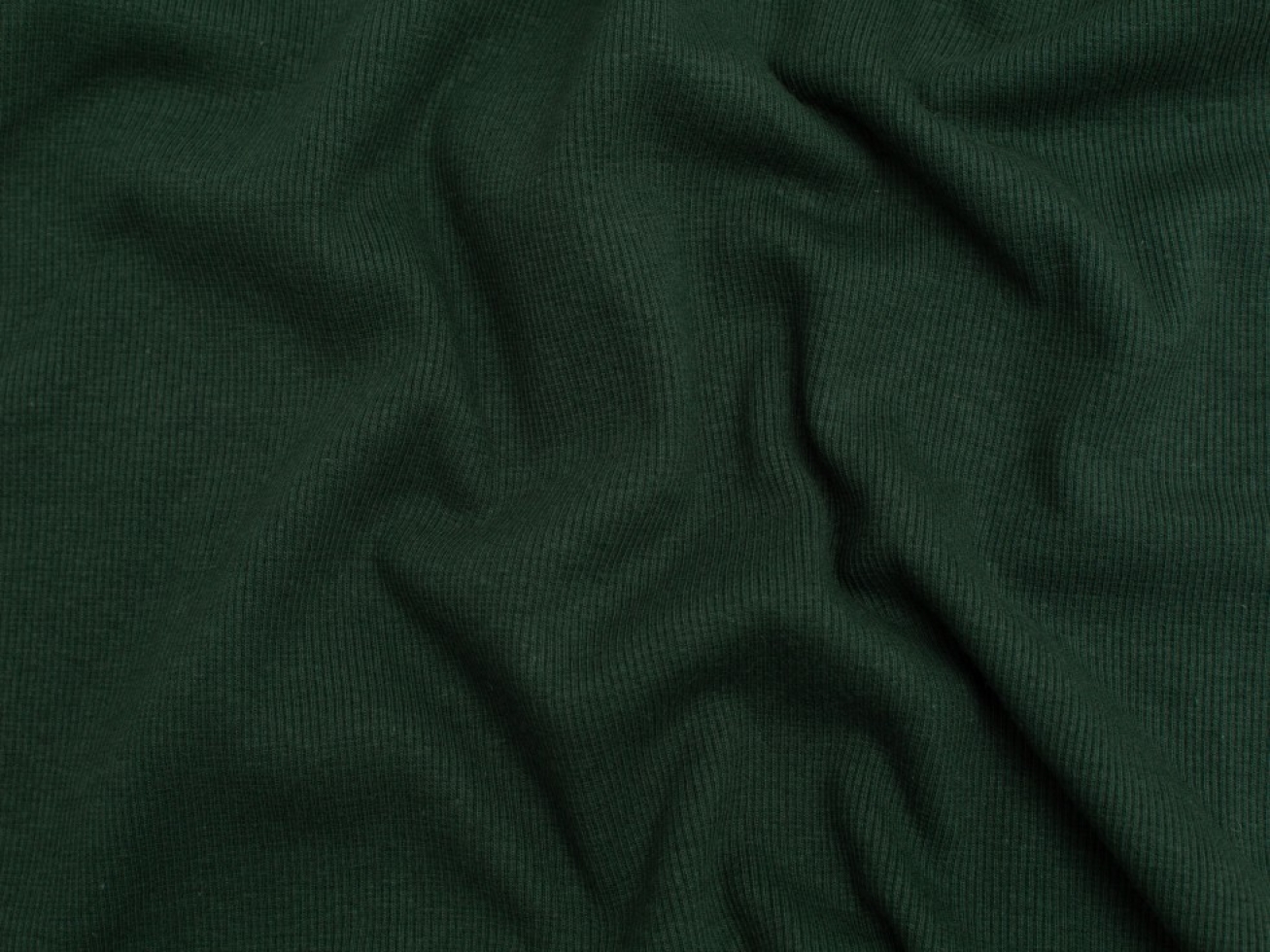 Minerva Core Range Heavy Tubular Ribbing Stretch Knit Fabric Bottle Green