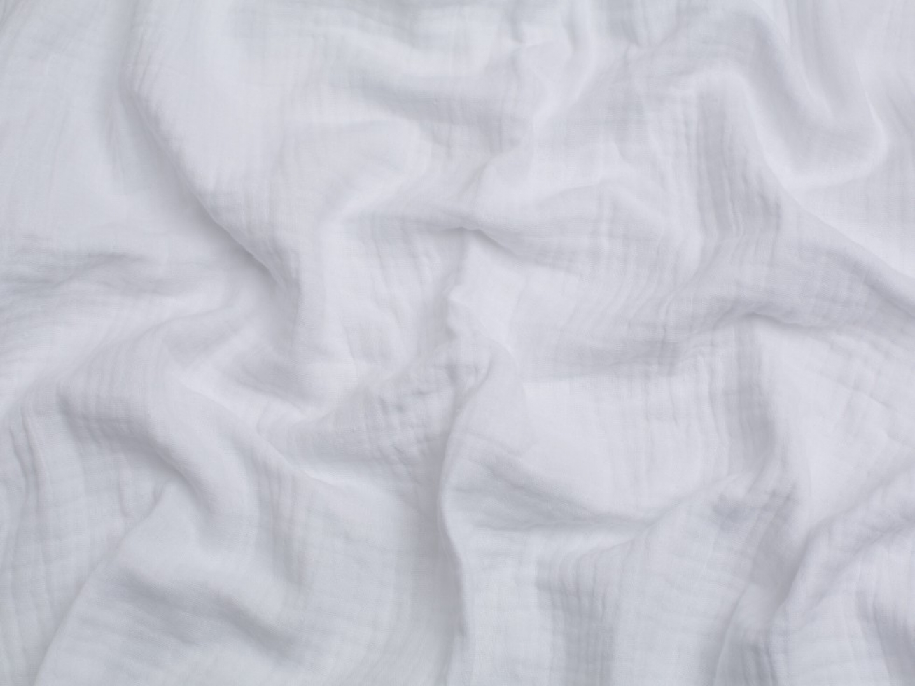 Minerva Core Range Cotton Triple Gauze Fabric White
