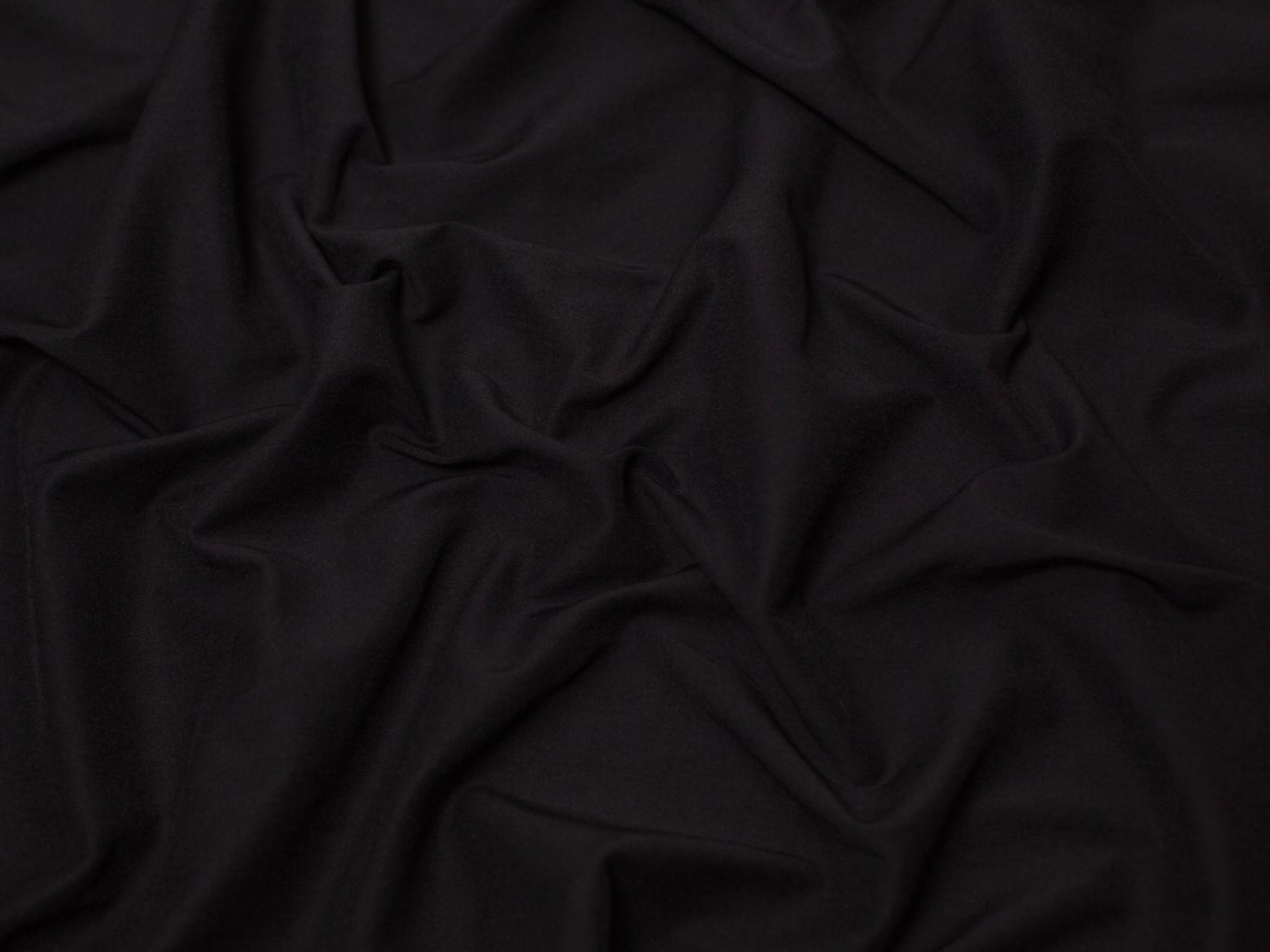 Minerva Core Range Heavy Stretch Woven Bengaline Suiting Fabric Black