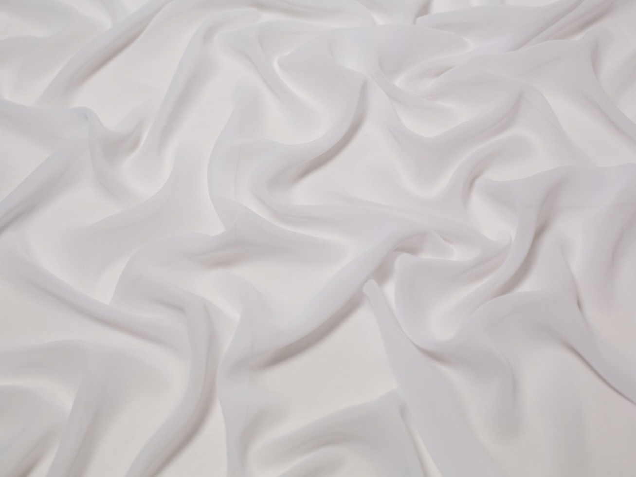 Minerva Core Range Sheer Chiffon Fabric White