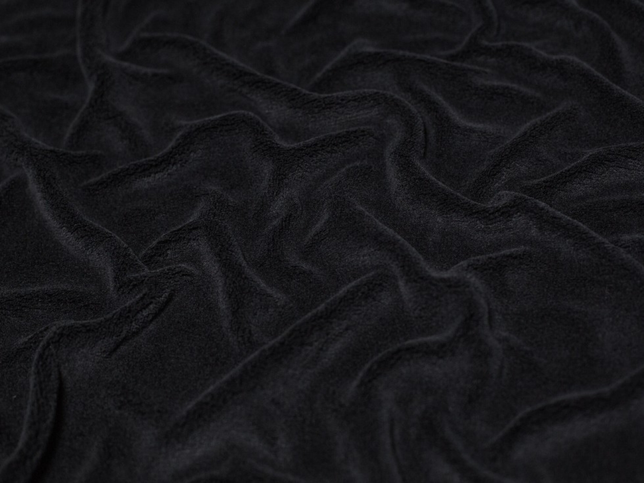 Minerva Core Range Super Soft Plush Cuddle Fleece Fabric Black