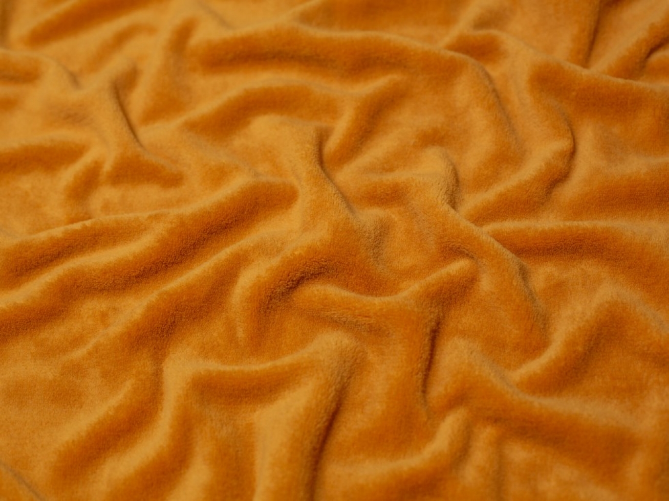 Minerva Core Range Super Soft Plush Cuddle Fleece Fabric Mustard
