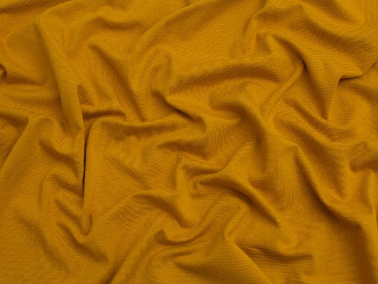 Cotton Jersey Stretch Knit Fabric Ochre