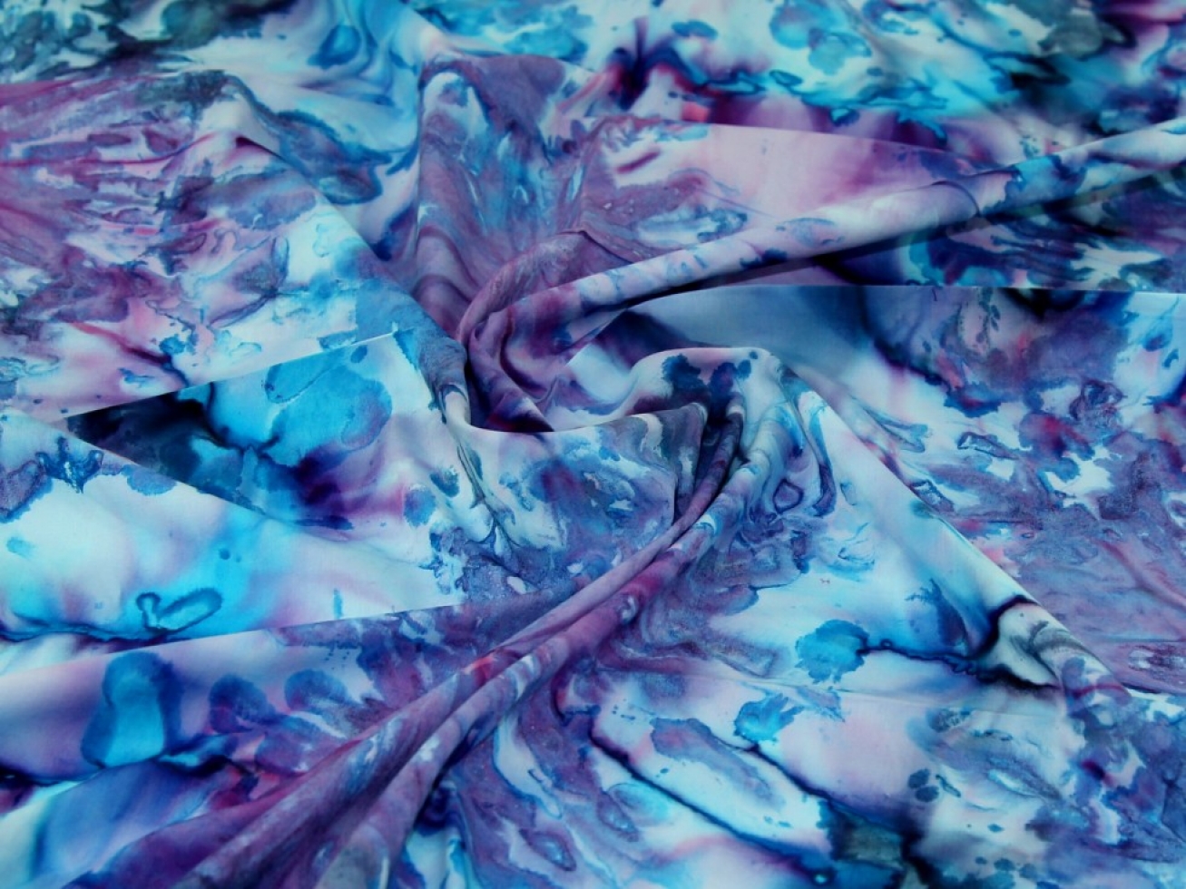 John Louden Cotton Batik Fabric Blue