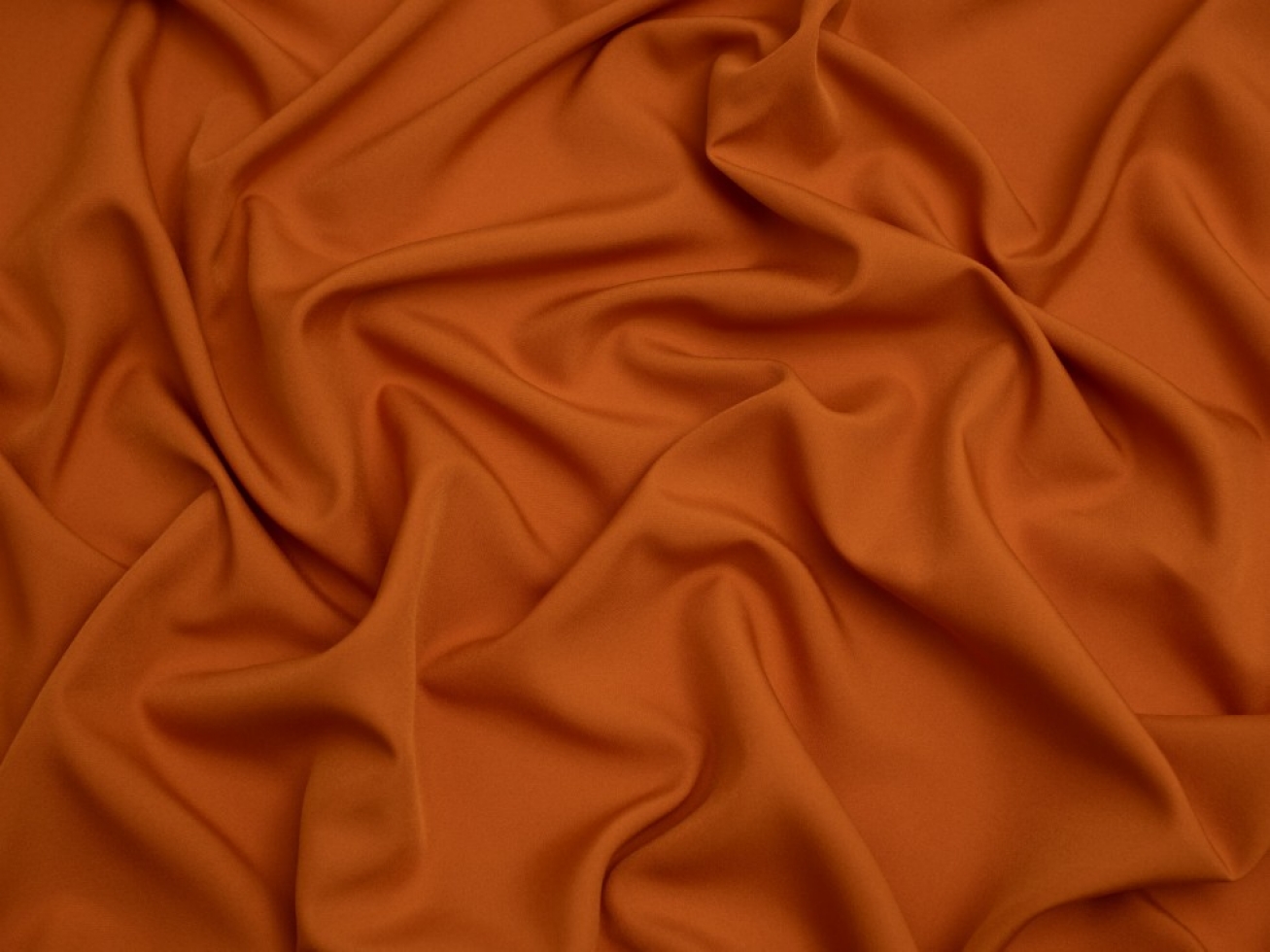 Minerva Core Range Soft Touch Crepe Fabric Fire Orange