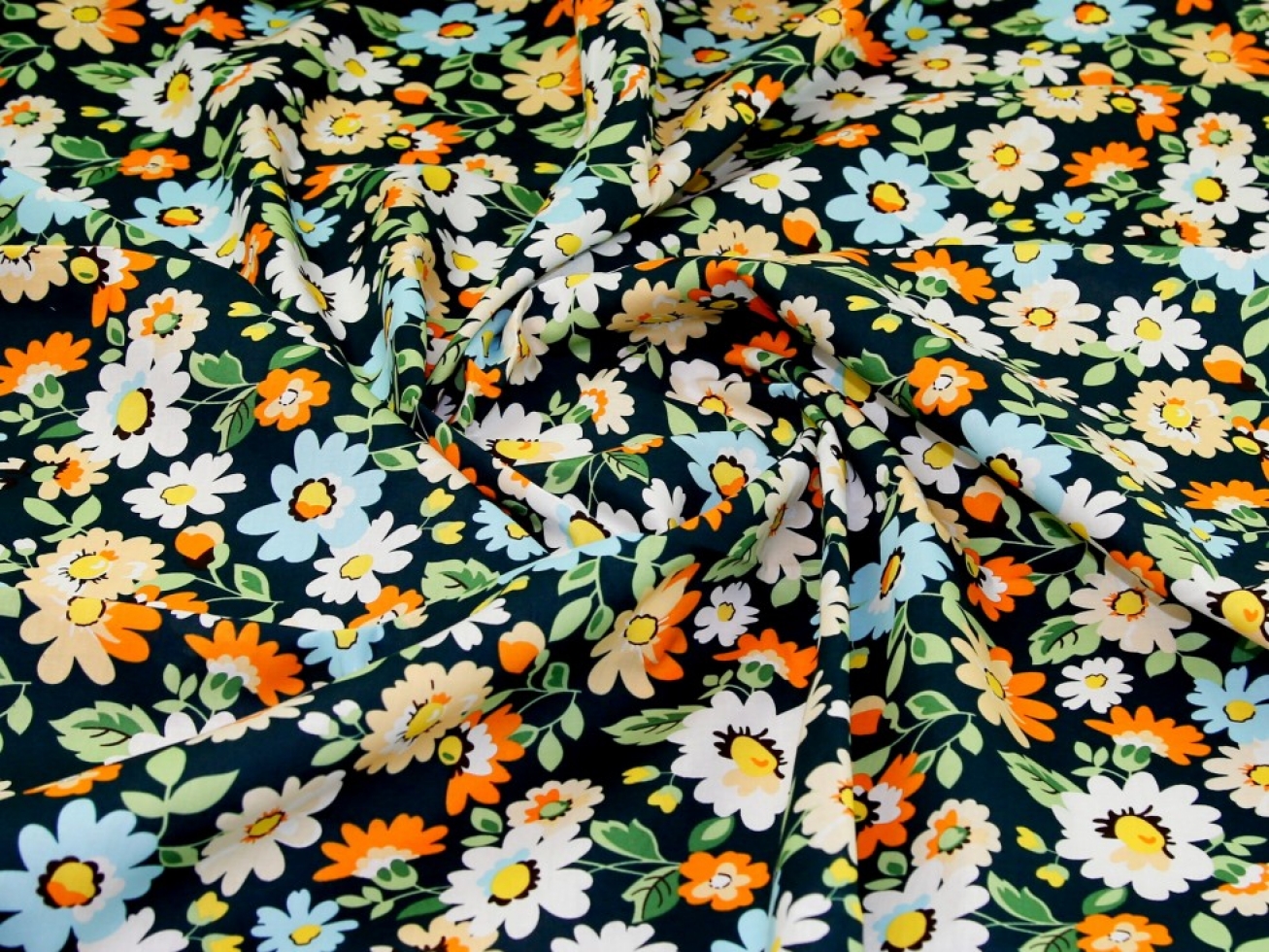 100% Cotton Poplin Fabric Teal