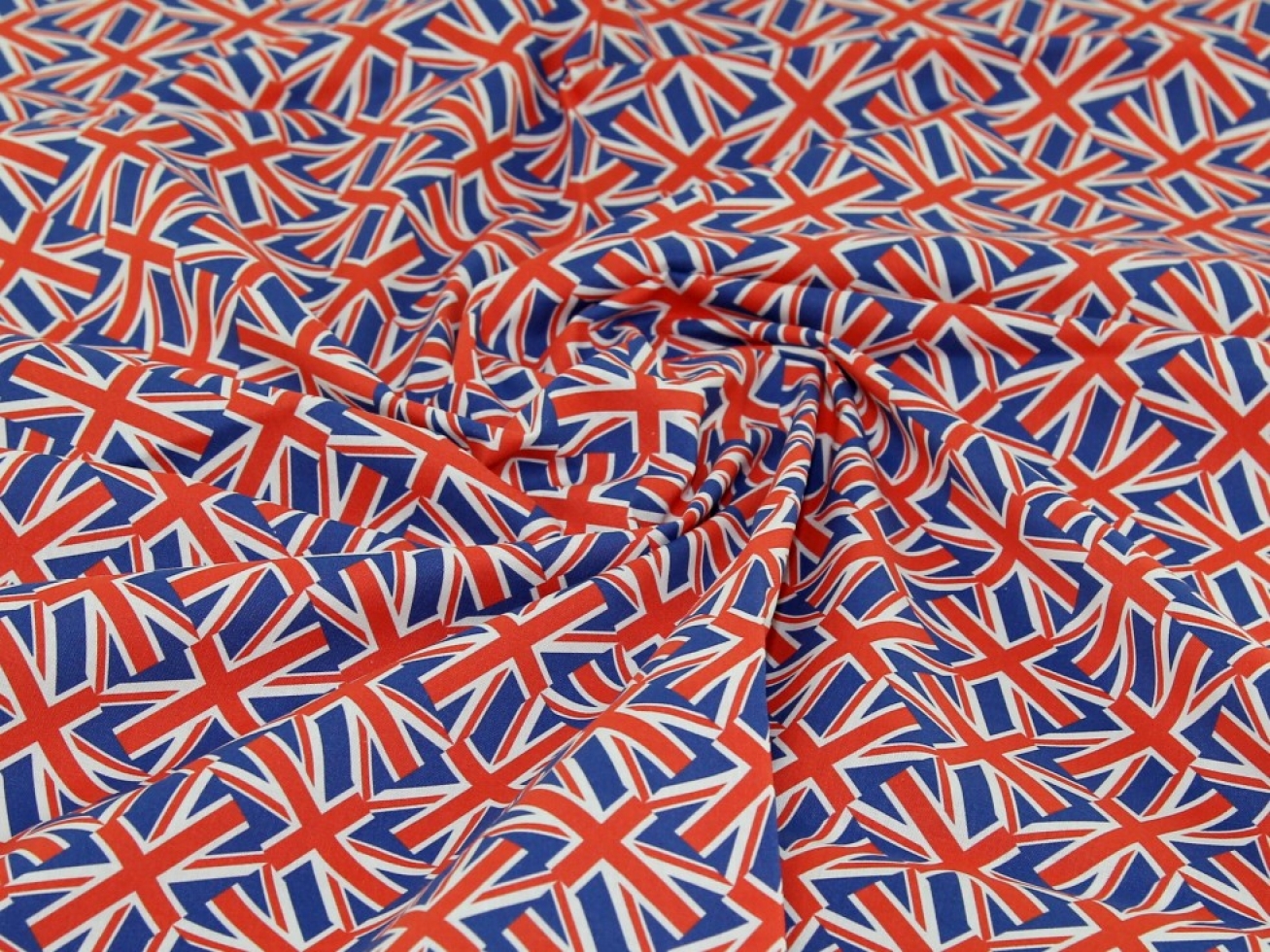 100% Craft Cotton Fabric Red White & Blue