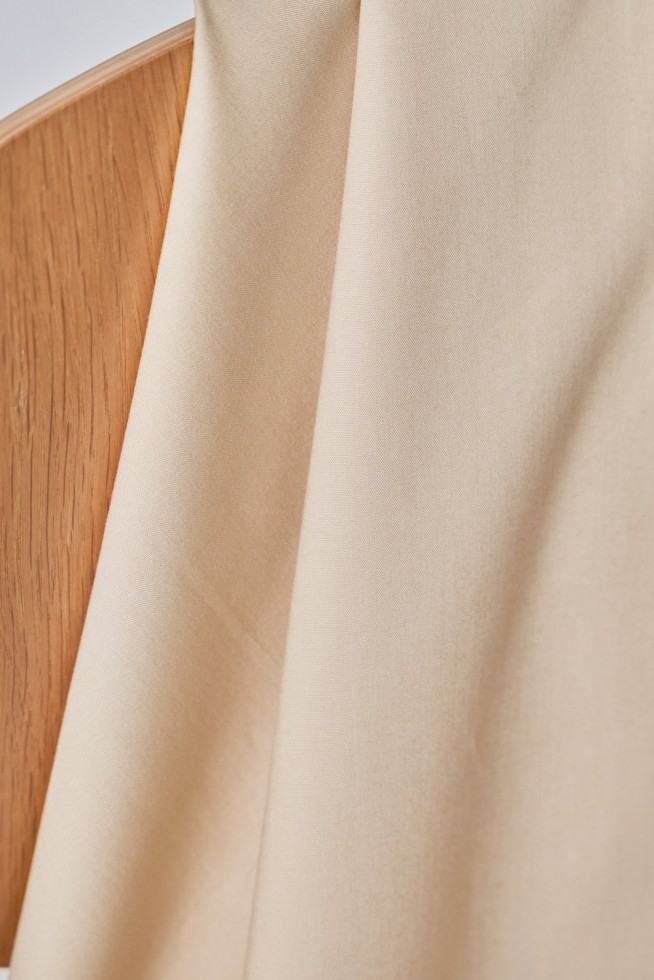Mind The MAKER Organic Trench Stretch Woven Cotton Poplin Fabric Dune