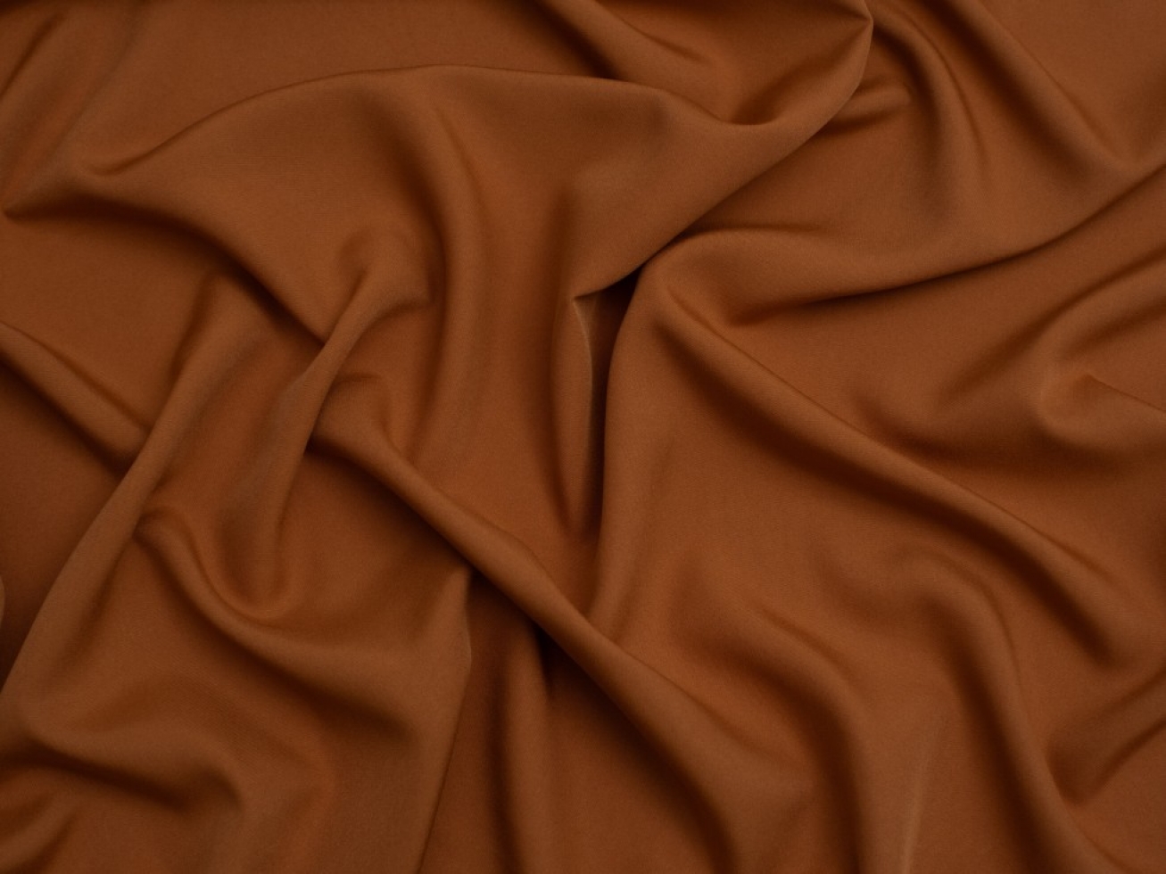 Minerva Core Range Soft Touch Crepe Fabric Coffee Brown