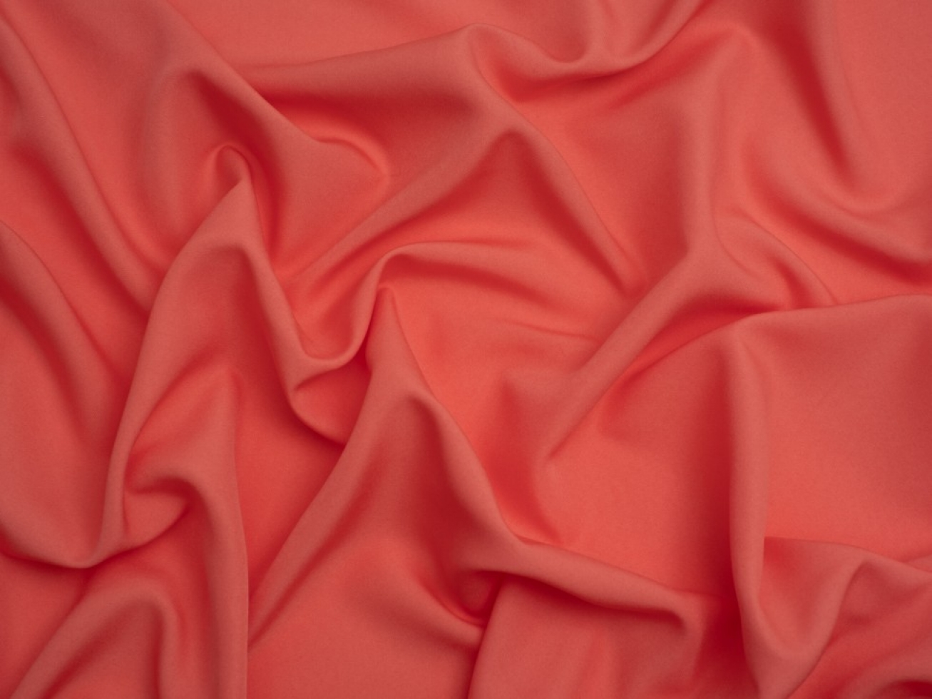 Minerva Core Range Soft Touch Crepe Fabric Orange Punch